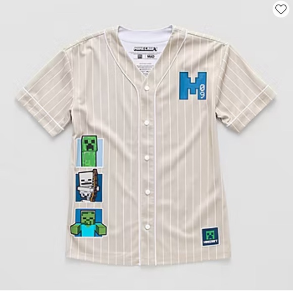 NEW!!, Little & Big Kid Boys V Neck Minecraft Short Sleeve
Jersey - Picture 2 of 5